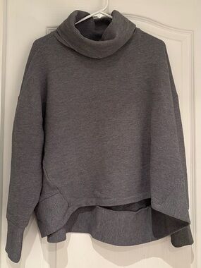 Women's Gray Cowl Neck Pullover Sweater